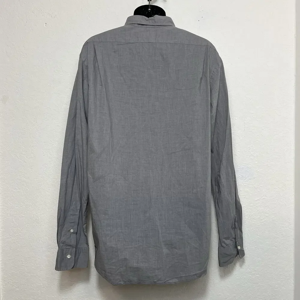 Polo Ralph Lauren Slim Fit Grey 100% Cotton Size XXL, long sleeve, classic